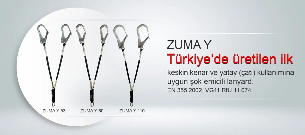 ZUMA Y Şok Emicili Lanyard: Yüksekte Çalışmanın Yeni Güvenlik Standartı